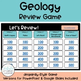 Geology Jeopardy Game - Interactive Review Game (Science SOL 5.8)