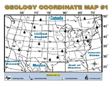 Geology Latitude / Longitude Maps - 2 Coordinate Maps (Sci