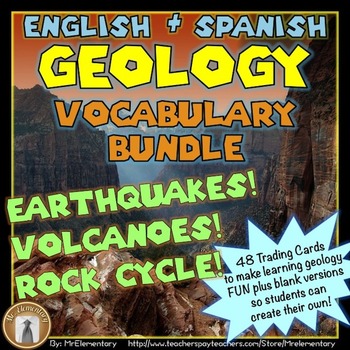 Preview of Geology Vocabulary Bundle