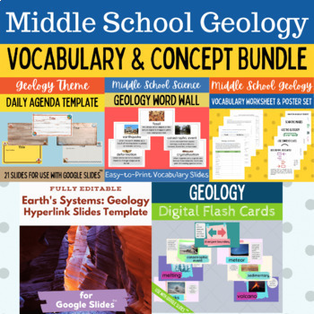 Preview of Geology Vocabulary Activities Bundle NGSS Earth Science