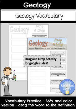 Preview of Geology Vocabulary Drag and Drop Activity