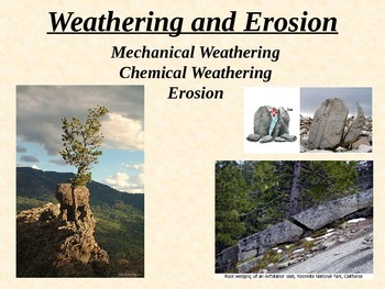 Preview of Geology: WEATHERING and EROSION PPT (with AMAZING alternative QUIZ!)