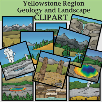 Preview of Yellowstone Geology Clipart (Landscapes of Yellowstone)