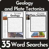 Geology and Plate Tectonics Word Search Puzzle BUNDLE