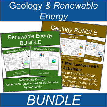 Geology and Renewable Energy Science BUNDLE