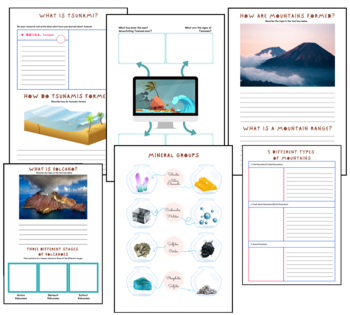 Preview of Geology for kids fun notebooking pages