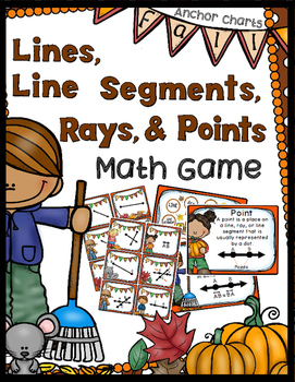 Preview of Geomentry Game - Lines, Line Segments, Rays, & Points - Anchor Charts Included