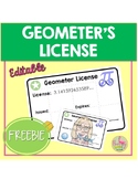 Geometers License Freebie Geometry