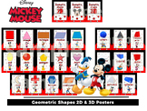 Geometric 2D & 3D Shapes - Disney Mickey Mouse