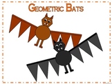 Geometric Bats Halloween or Bat Study Units 2D Shapes