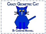 Geometric Crazy Cat 2D Shapes