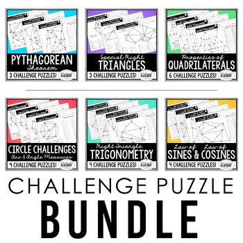 Preview of Challenge Puzzles for Geometry Bundle