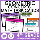 4th Grade Geometric Concepts Task Cards Geometry Math Cent