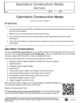 Preview of Geometric Construction Notes Project