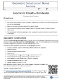 Geometric Construction Notes Project