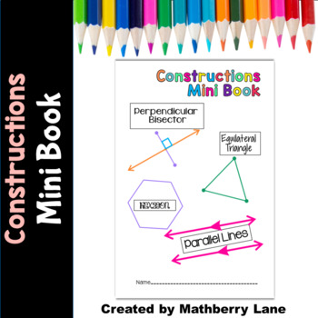 Preview of Geometric Constructions Mini Book Assessment or Practice