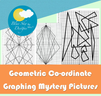 Preview of Geometric Coordinate Graphing Mystery Pictures