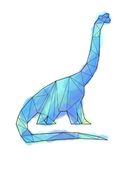 Preview of Geometric Dinosaur Bundle Clip Art