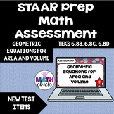 Geometric Equations for Area and Volume STAAR Prep 6.8B 6.8C 6.8D