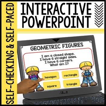 Preview of Interactive Math Games 2d and 3d Shapes Powerpoint