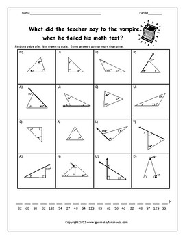 Triangle Sum And Exterior Angle Sum Worksheets Teaching