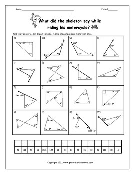Triangle Angle Sum And Exterior Angle Sum Activity