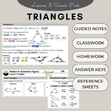 Geometric Figures: Triangles Guided Notes (Plus CW, HW, Ch