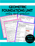 Geometric Foundations and Constructions Unit with notes an