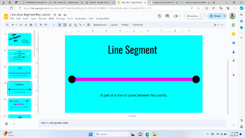 Preview of Geometric Lines Lesson and Review Slides