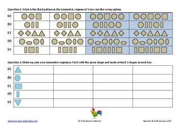 geometric patterns grade 6 by kareliens one stop math shop tpt