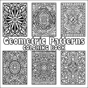 Preview of Geometric Patterns Coloring Book : Geometric Patterns Coloring Pages