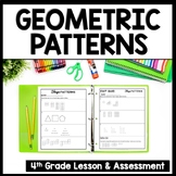 Shape Patterns, 4th Grade Patterns Worksheets Geometric Pa