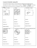 Geometric Probability Worksheet Spring 2013 with Answer Ke