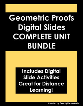 Preview of Geometric Proofs Digital Activities (Distance Learning) BUNDLE