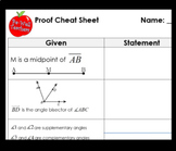 Geometric Proofs: Proof Cheat Sheet