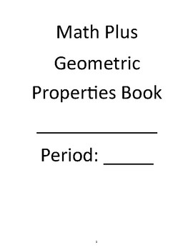 Preview of Geometric Properties Unit Book