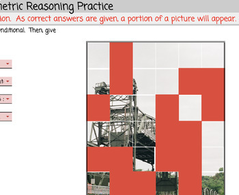 Preview of Geometric Reasoning Practice with Picture Reveal