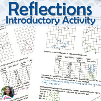 Preview of Geometric Reflections Introductory Activity for Rigid Transformations Unit