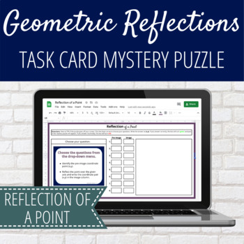 Preview of Geometric Reflections Self-Checking Activity