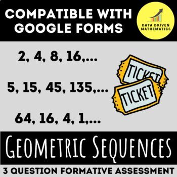 Preview of Geometric Sequences Exit Ticket - for Google Forms™