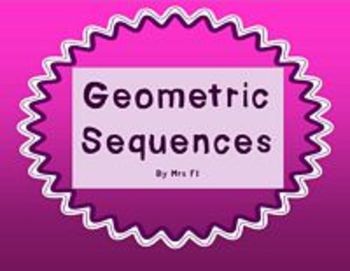 Preview of Sequences and Series Unit - Geometric Sequences - Notes (flap book)