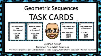 Preview of Geometric Sequences - Task Cards