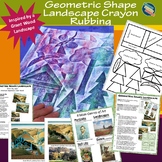 Geometric Shape Landscape Collagraph Template (Grades 1-2)