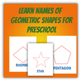 Geometric Shapes And Thier Names for kindergaten and preschool