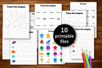 Preview of Geometric Shapes Printable,Home school/Shape /Preschool shapes/Kinder learning