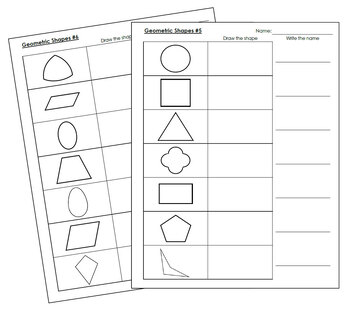 Geometric Shapes Sorting Cards & Chart Primary Geometry -  Portugal