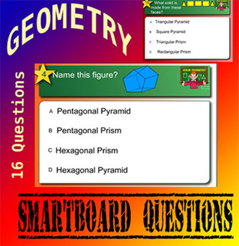 Preview of Geometric Solids Quiz Smartboard Smart Notebook File