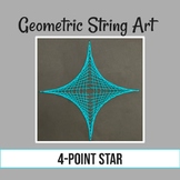 Geometric String Art: 4-Point Star