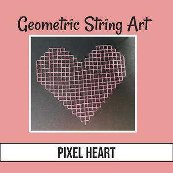 Preview of Geometric String Art: Pixel Heart