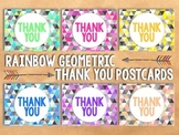 Geometric Thank You Postcards